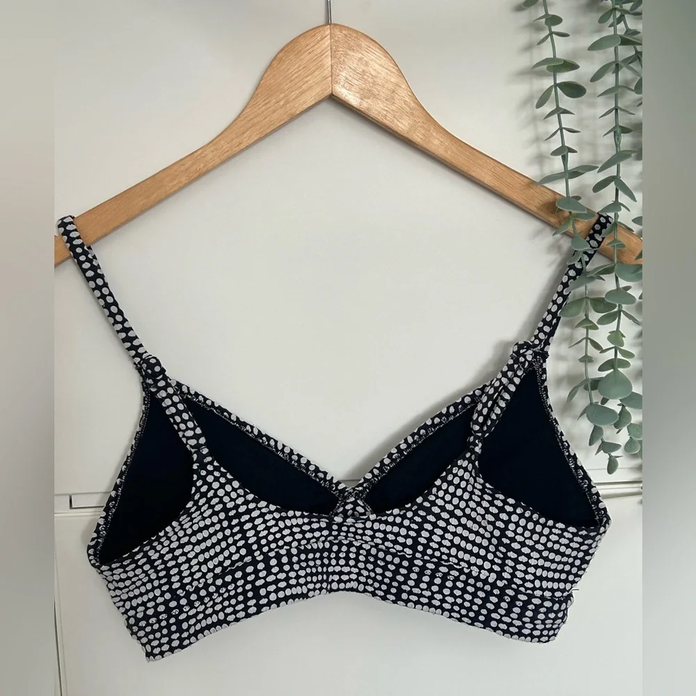 AERIE Black & White Dot Wireless Bralette - Picture 2 of 2